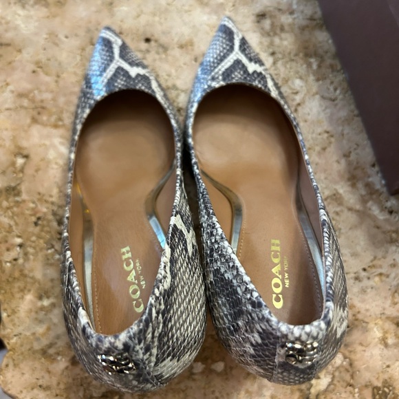 Coach Snakeskin Heels Size 6 - Picture 7 of 8